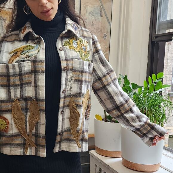 One-of-a-Kind Upcycled Plaid Shirt – Handmade Details - Picture 10 of 15